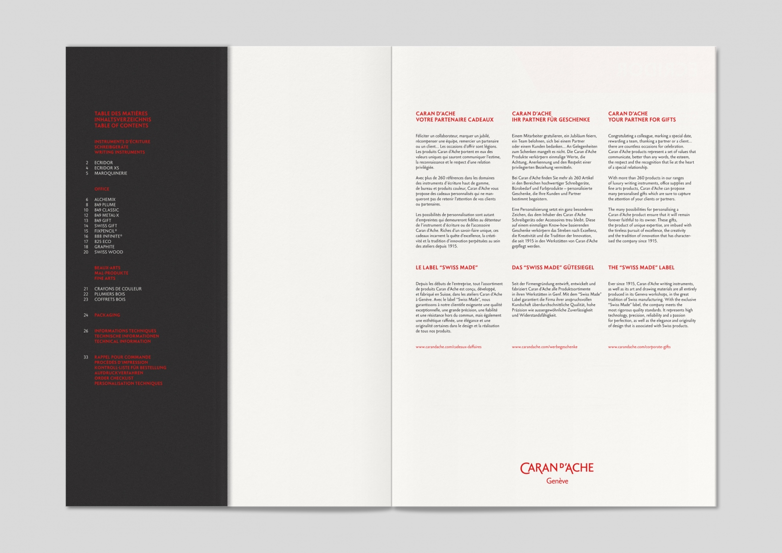 Caran d'Ache - Catalogue produits