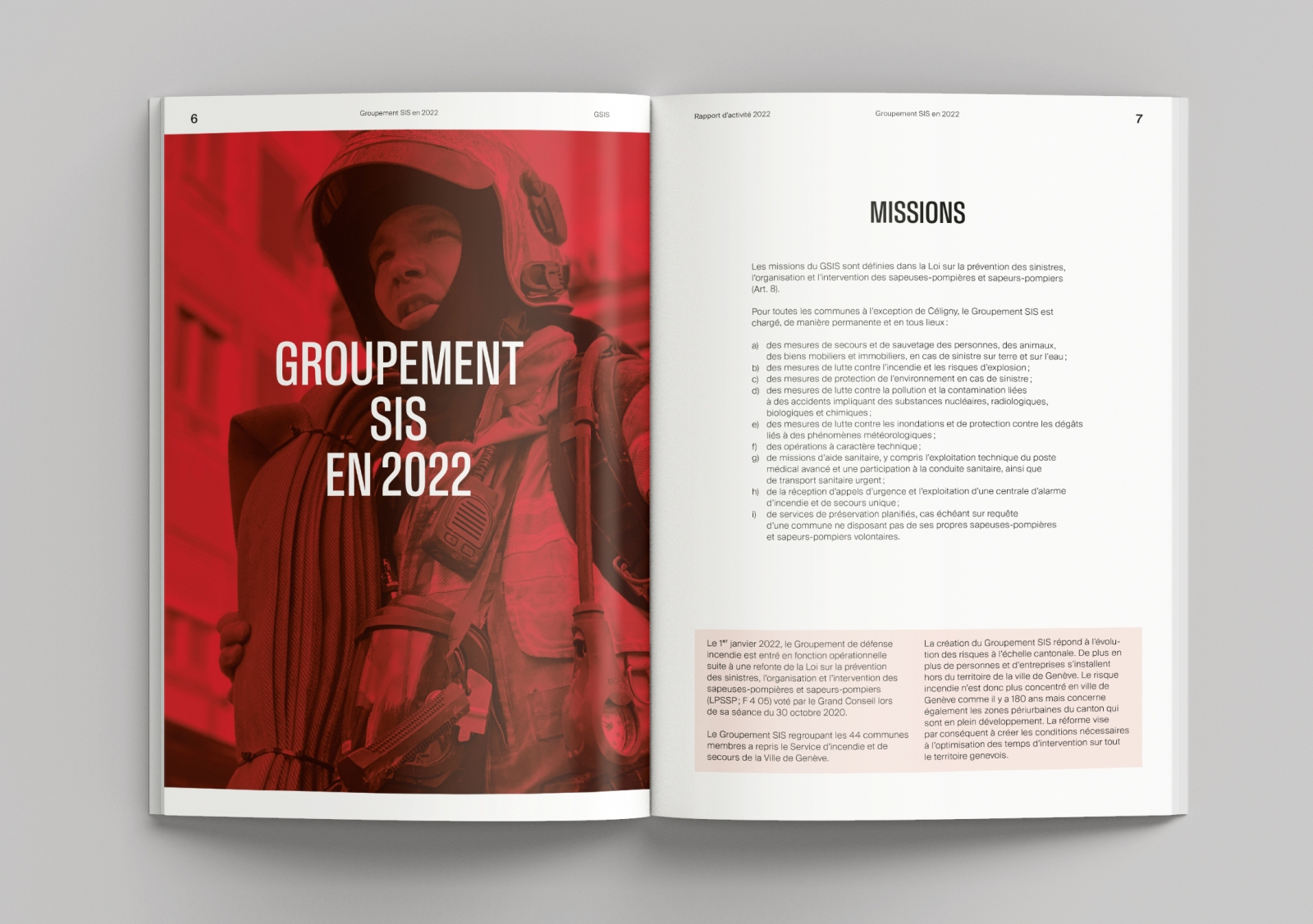 Service d'incendie et de secours – Genève - Rapport d'activité