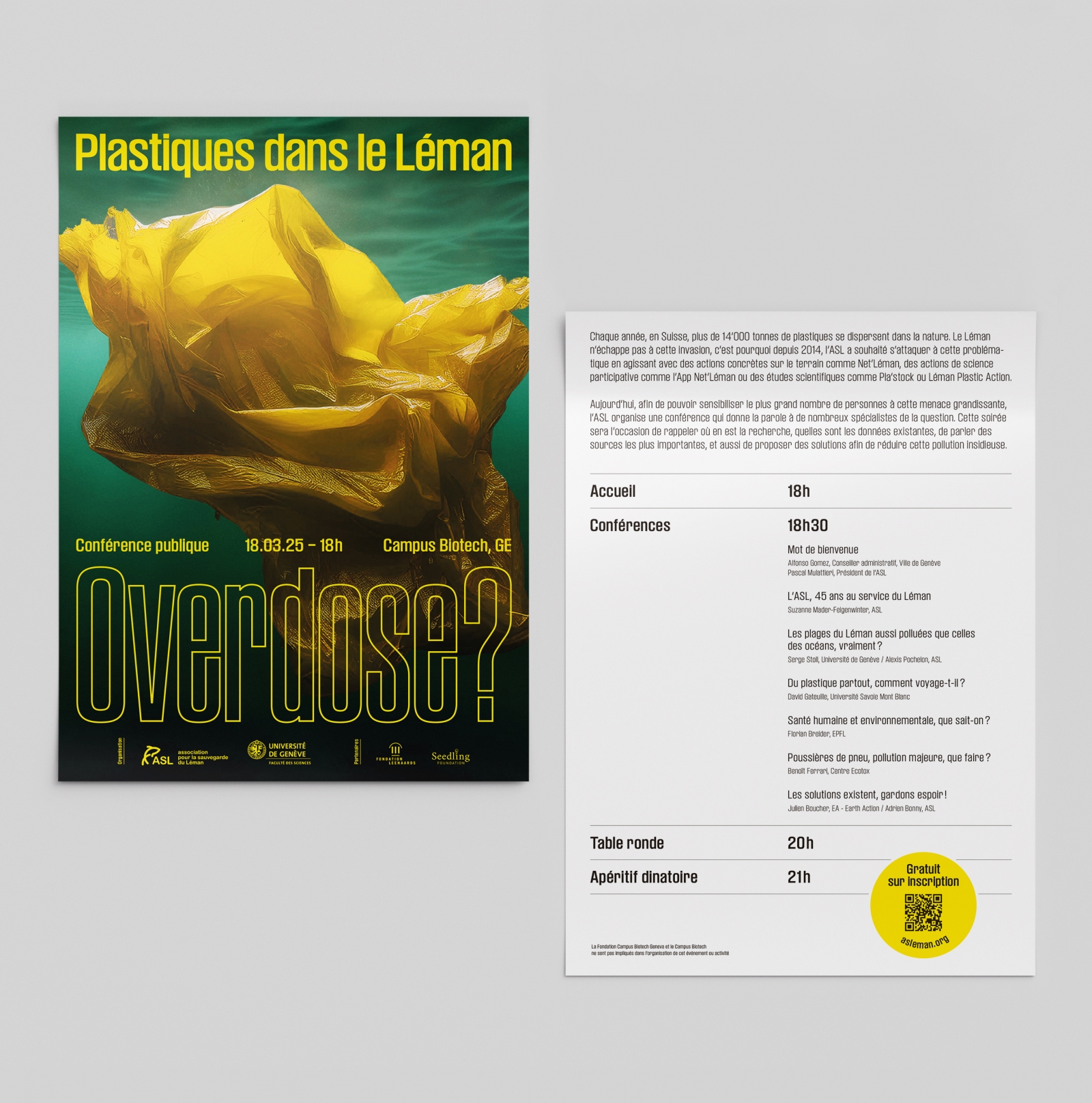 ASL - Association pour la sauvegarde du Léman - Affiche et flyer